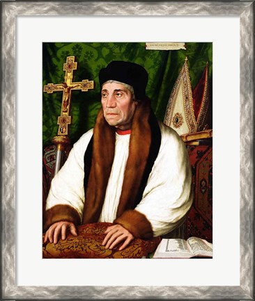 Framed Portrait of William Warham  Archbishop of Canterbury, 1527 Print