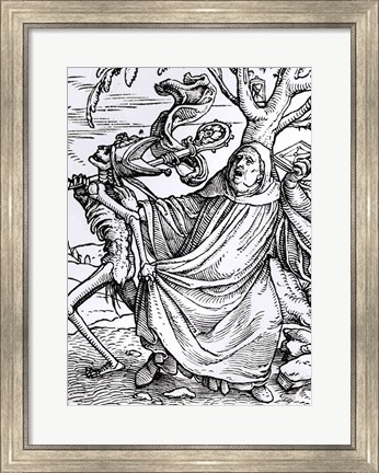 Framed Death and the Abbot Print