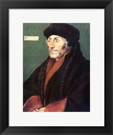 Framed Erasmus of Rotterdam Print