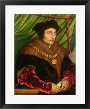 Framed Portrait of Sir Thomas More Print