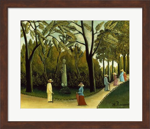 Framed Monument to Chopin in the Luxembourg Gardens, 1909 Print