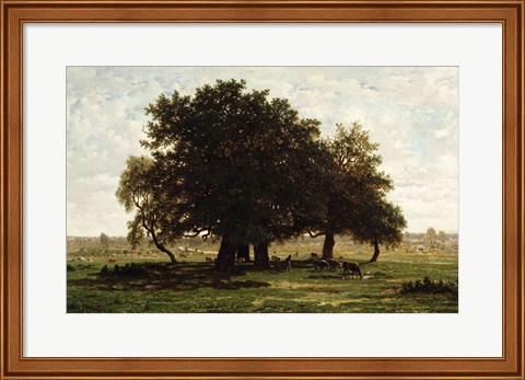 Framed Holm Oaks, Apremont Print