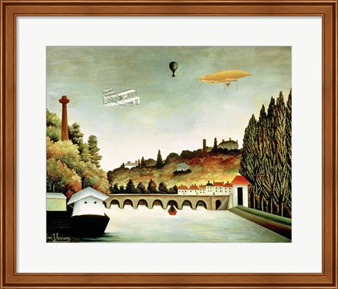 Framed View of the Bridge at Sevres and the Hills at Clamart Print