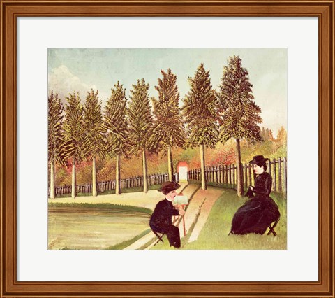 Framed Artist Painting his Wife Print