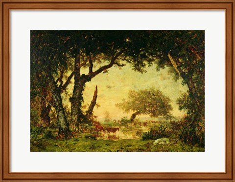 Framed Edge of the Forest at Fontainebleau Print