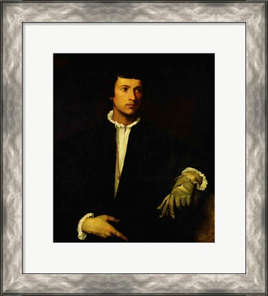 Framed Man with a Glove, c.1520 Print
