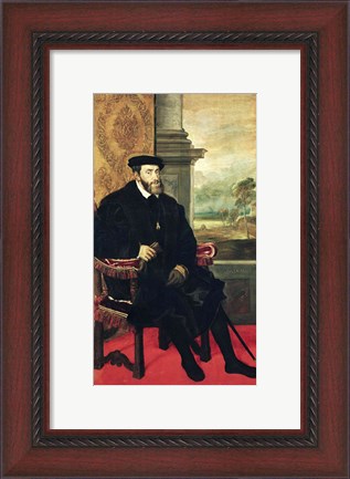 Framed Seated Portrait of Emperor Charles V Print