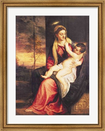 Framed Virgin with Child at Sunset, 1560 Print