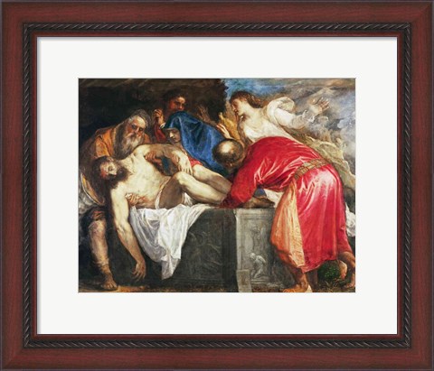 Framed Entombment of Christ, 1559 Print