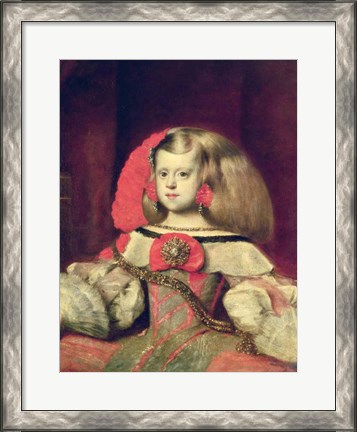 Framed Portrait of the Infanta Margarita Print