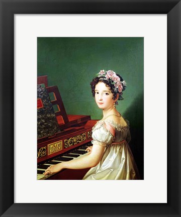 Framed Artist&#39;s Daughter at the Clavichord Print