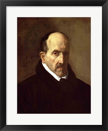 Framed Portrait of Don Luis de Gongora y Argote Print