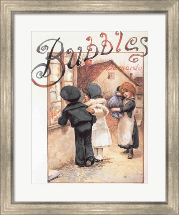 Framed Poster advertising &#39;Bubbles&#39; magazine Print