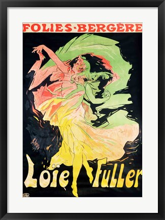 Framed Folies Bergeres: Loie Fuller, France, 1897 Print