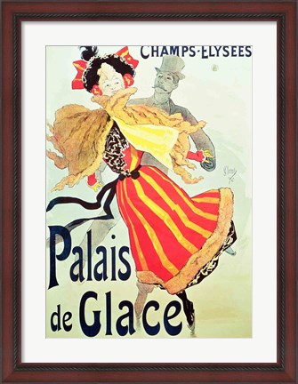 Framed &#39;Ice Palace&#39;, Champs Elysees, Paris, 1893 Print