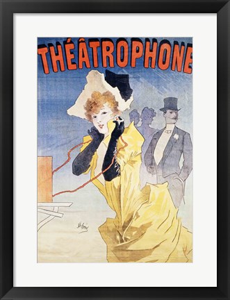 Framed Poster Advertising the &#39;Theatrophone&#39; Print