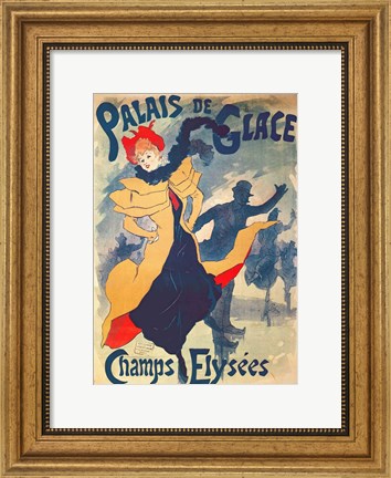 Framed Poster advertising the Palais de Glace on the Champs Elysees Print