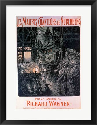 Framed Poster advertising The Master Singers of Nuremberg Print