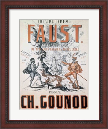 Framed Poster advertising &#39;Faust&#39;, Opera Print