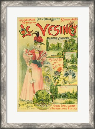Framed Poster for the Chemins de Fer de l&#39;Ouest to Le Vesinet Print