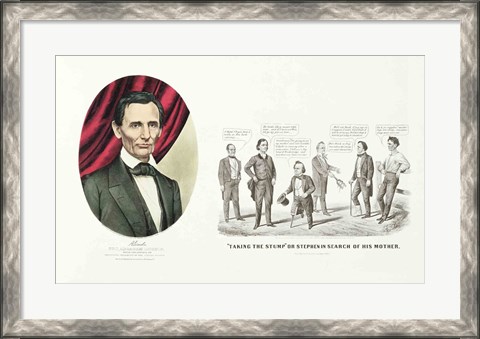Framed Hon. Abraham Lincoln, 16th President of the United States, 1860 Print