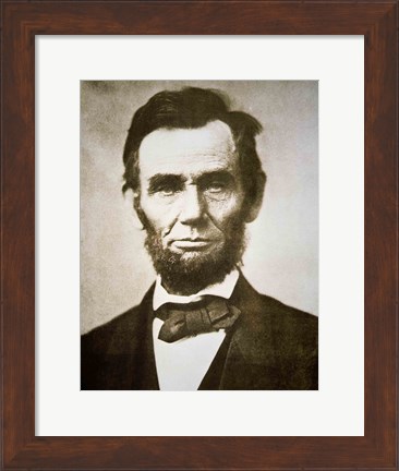Framed Abraham Lincoln - black and white Print