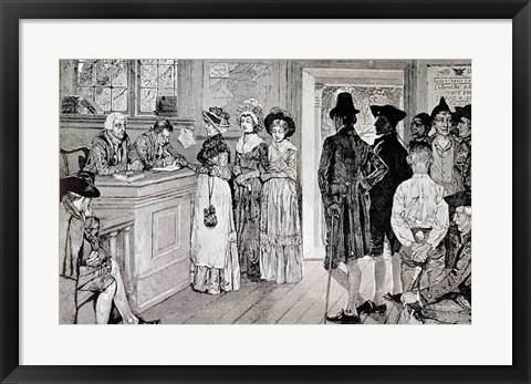 Framed Women at the Polls in New Jersey Print