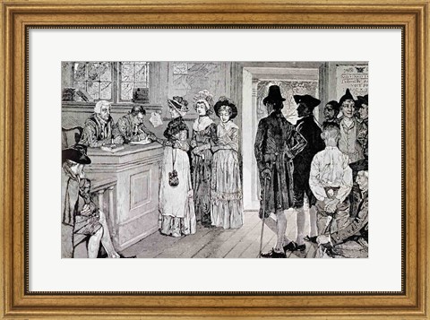 Framed Women at the Polls in New Jersey Print