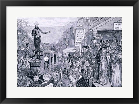 Framed &#39;General Jackson, president-elect, on his way to Washington&#39; Print