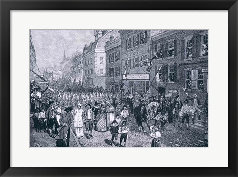 Framed Carnival at Philadelphia, illustration from &#39;The Battle of Monmouth Court House&#39; Print