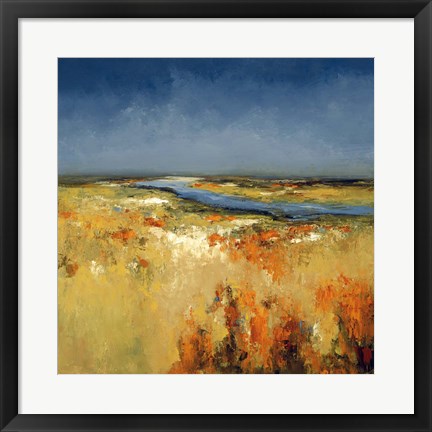 Framed Sunlit Fields Print