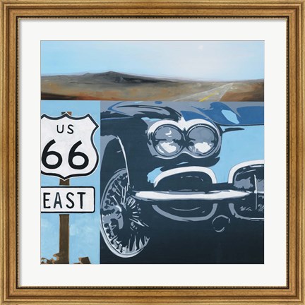 Framed Route 66-A Print