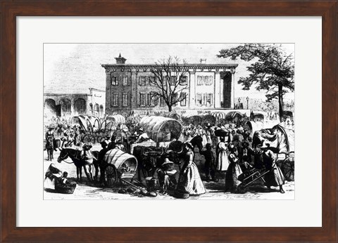 Framed Market Scene in Macon, Georgia Print