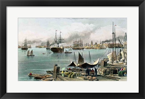 Framed Port of New Orleans Print