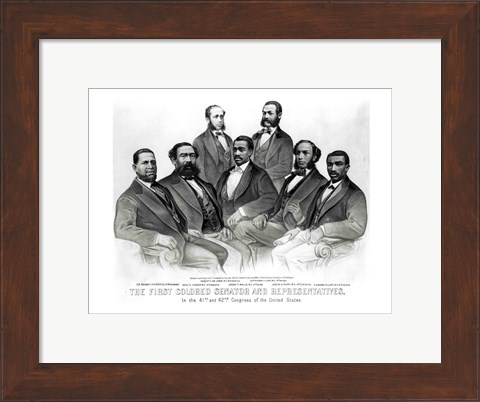 Framed First Colored Senator and Representatives Print
