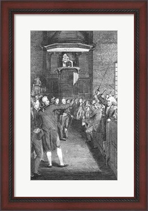 Framed Town Meeting, c.1770 Print