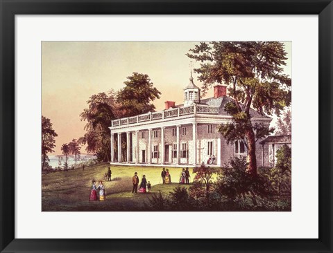 Framed Washington&#39;s Home, Mount Vernon, Virginia Print