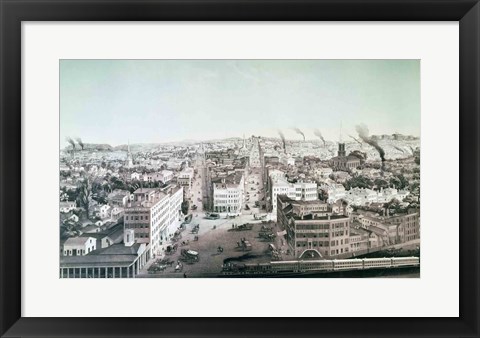 Framed View of Utica City, New York State Print