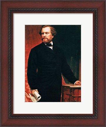 Framed Portrait of Samuel Colt, inventor of the revolver Print