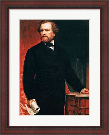 Framed Portrait of Samuel Colt, inventor of the revolver Print