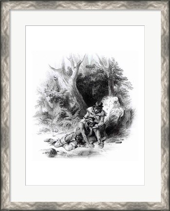 Framed Illustration from &#39;The Last of the Mohicans Print