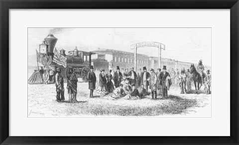 Framed Station in the Prairie: The 100th Meridian Print