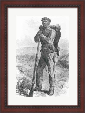 Framed Escaped Slave in the Union Army Print