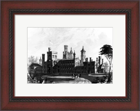 Framed Smithsonian Institution from the South West Print