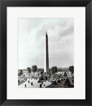 Framed Washington Monument and Surroundings, North View Print