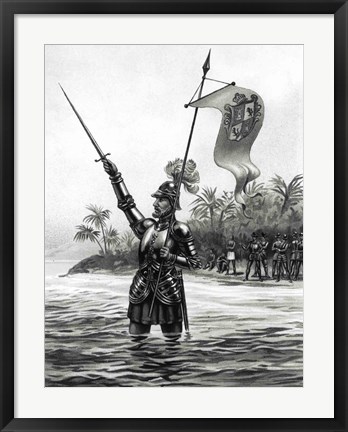 Framed Balboa Claiming Dominion over the South Sea Print
