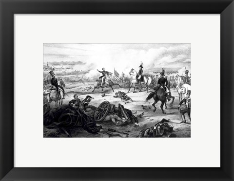 Framed Battle of Mill El Rey Print