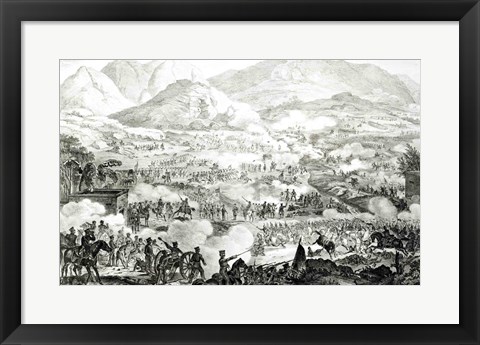 Framed Ever Memorable Battle of Buena Vista Print