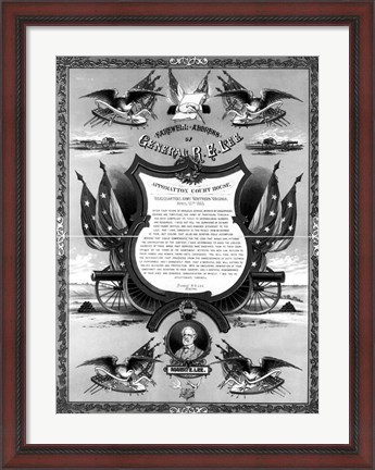 Framed Farewell Address of General Robert E. Lee Print