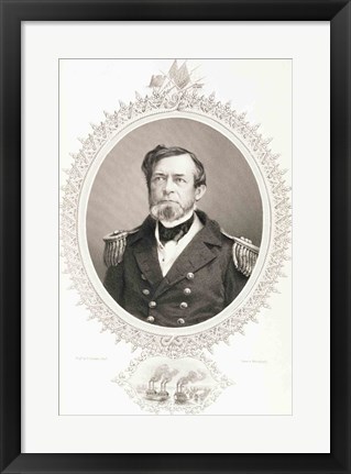 Framed Commodore Andrew Hull Foote Print